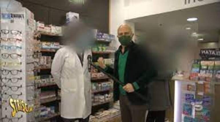 Luca Abete nelle farmacie a Caserta: tamponi senza documento o tessera sanitaria