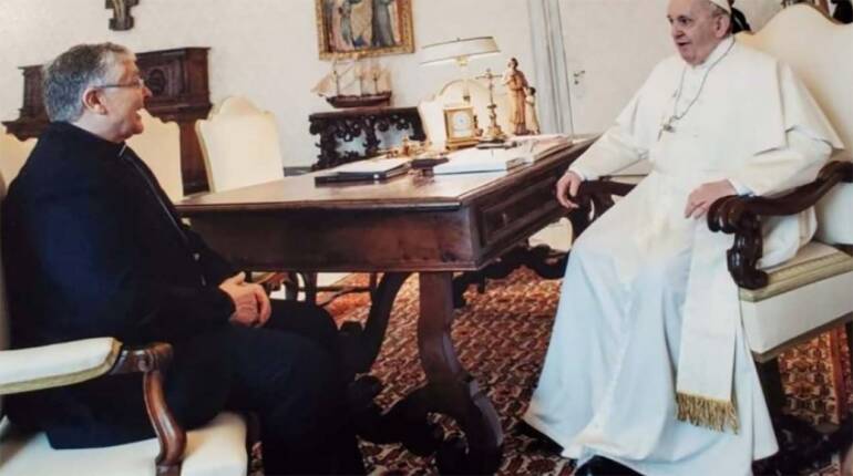Il vescovo della Diocesi di Sessa Aurunca in udienza privata con Papa Francesco