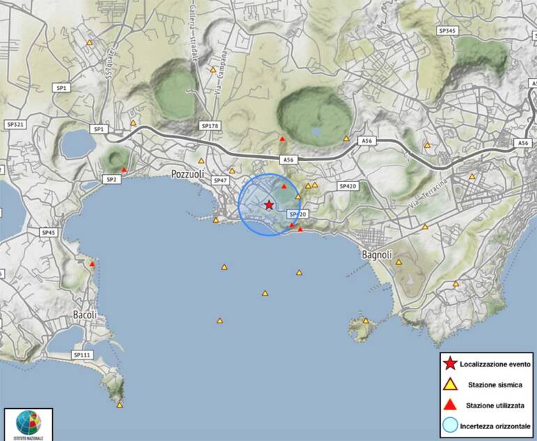 Scossa di terremoto a Pozzuoli