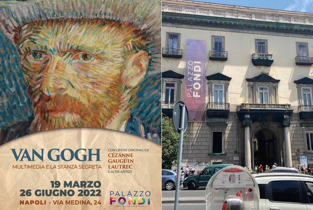 Palazzo Fondi ospita la mostra “Van Gogh – Multimedia e stanza segreta”.