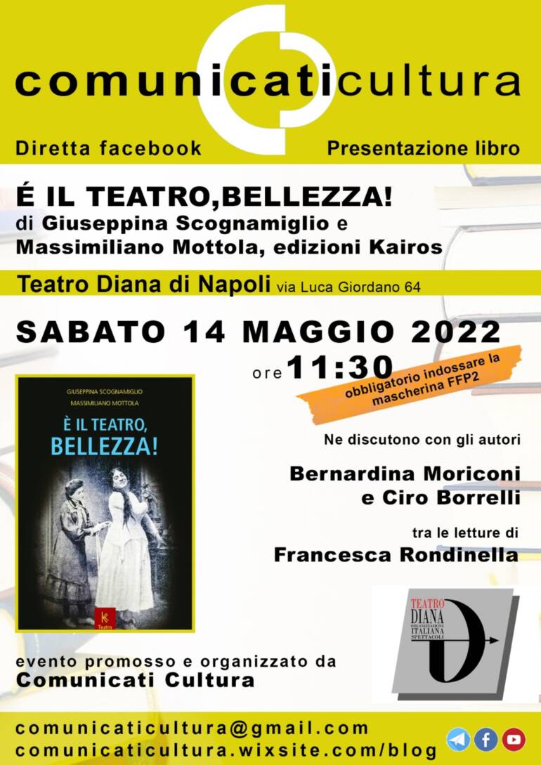 Al Teatro Diana la presentazione del volume ‘È il Teatro, bellezza!’