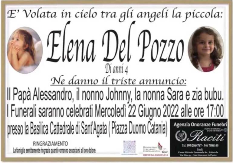 Catania, Elena non fu uccisa in casa: si cerca l’arma del delitto