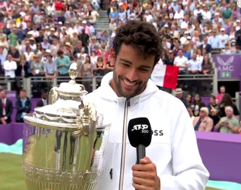 Matteo Berrettini, batte Krajinovic e si conferma campione al Queen’s