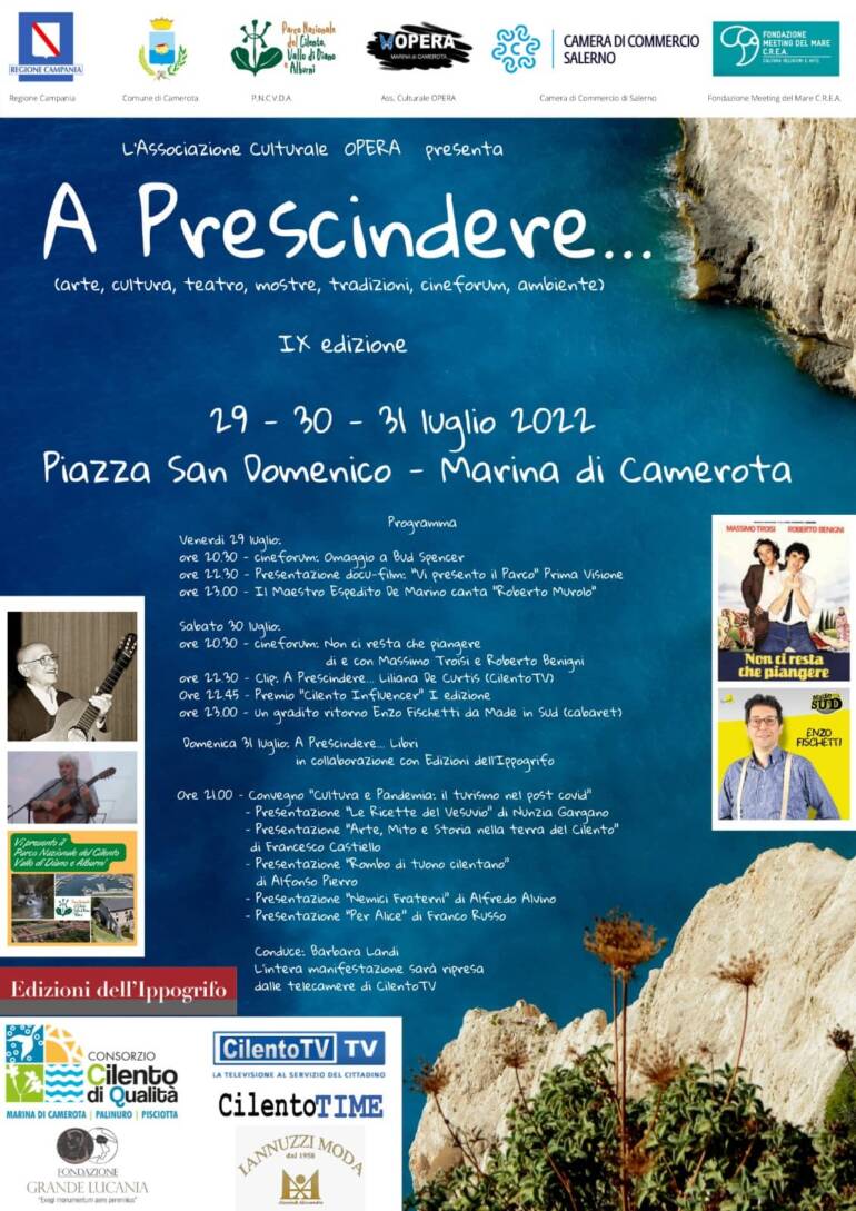 Marina di Camerota, tutto pronto per la IX edizione del Festival ‘A Prescindere…’