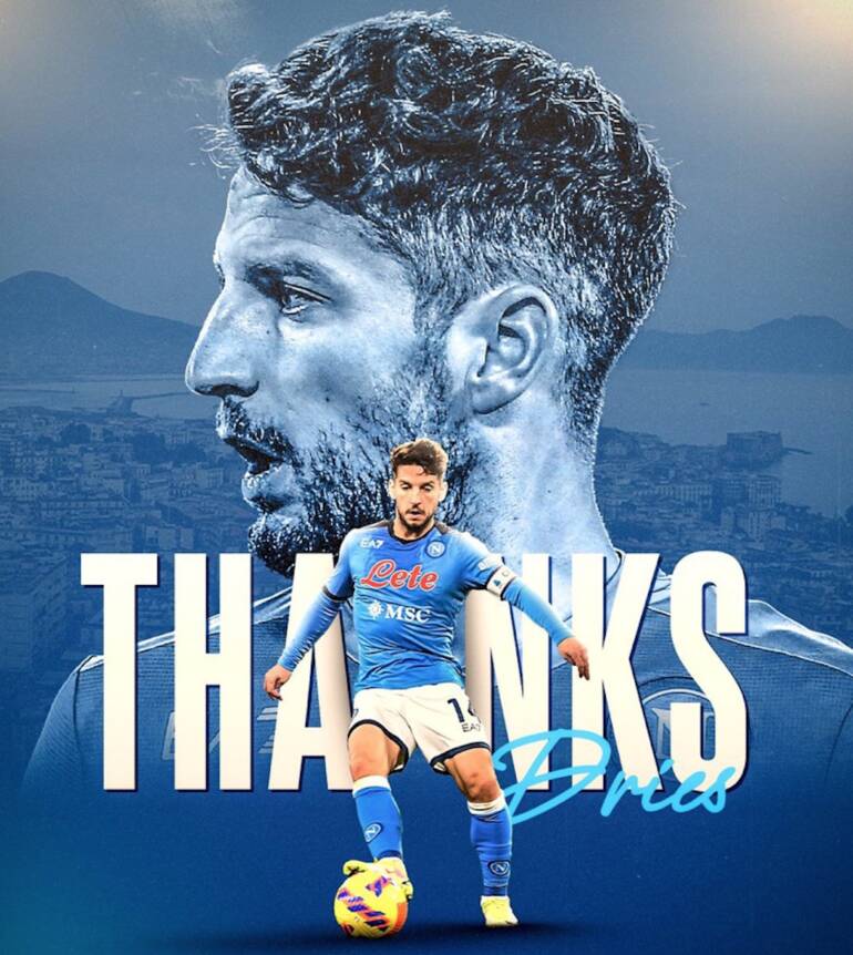 Calcio Napoli, addio ufficiale a Mertens. Il video “Grazie Dries”