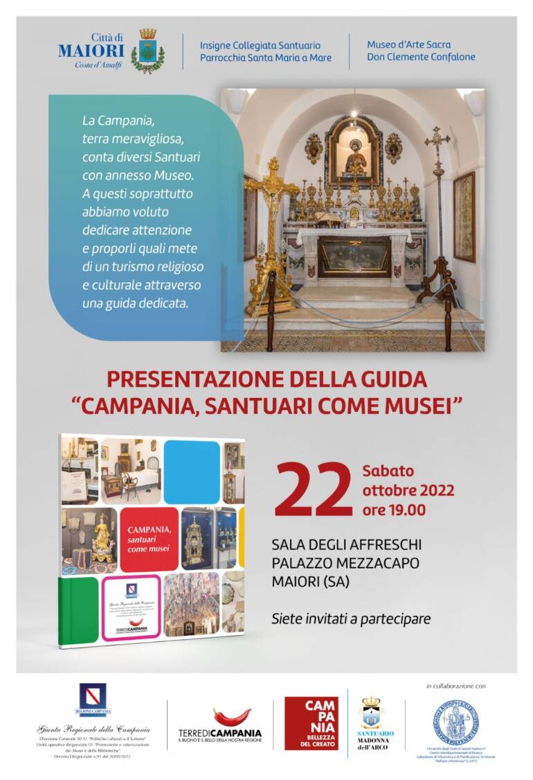 ‘Campania, santuari come musei’: Terre di Campania presenta la guida a Maiori