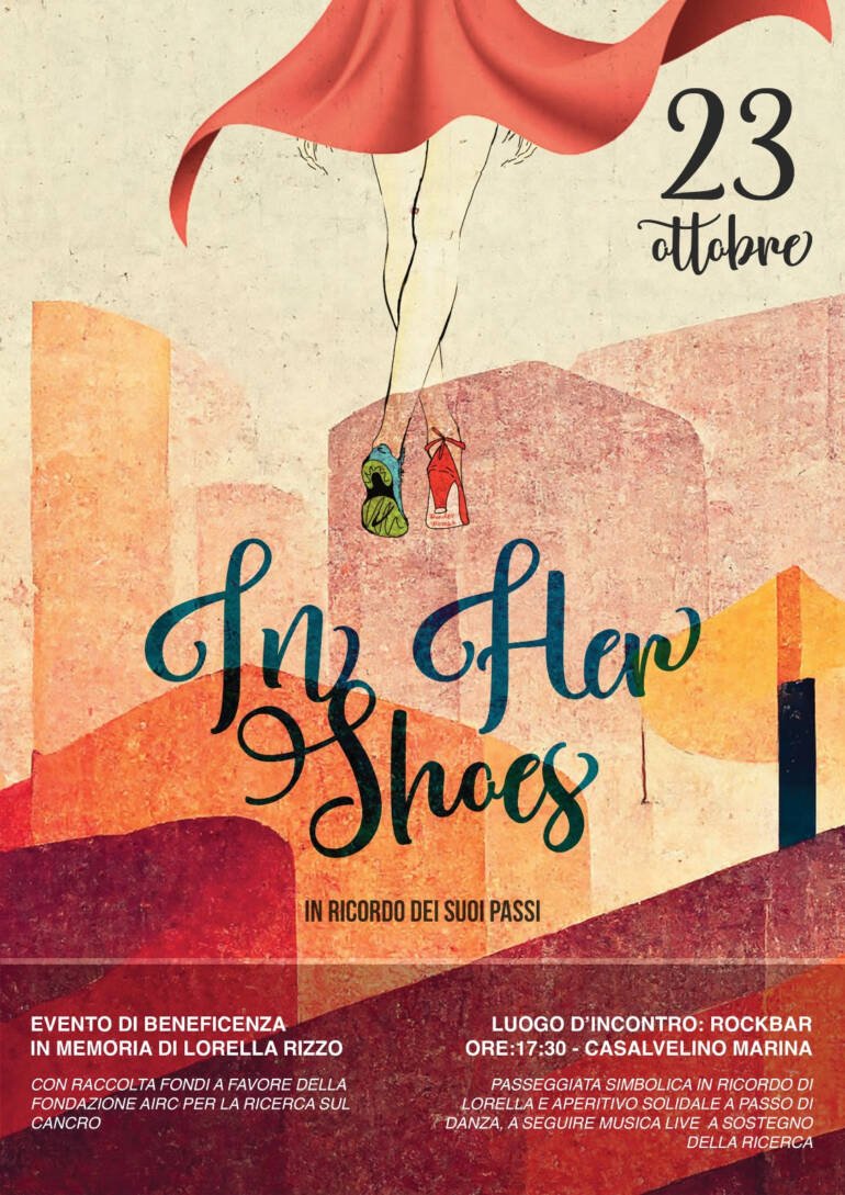 ‘In Her Shoes – In ricordo dei suoi passi’: evento di beneficenza in memoria di Lorella Rizzo