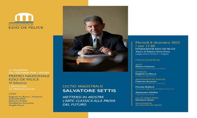 A Palazzo Donn’Anna Lectio Magistralis di Salvatore Settis