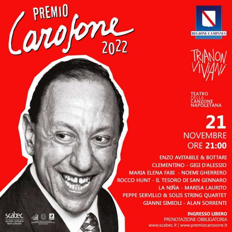 Premio Carosone 2022, da Gigi D’Alessio a Rocco Hunt al Teatro Trianon Viviani