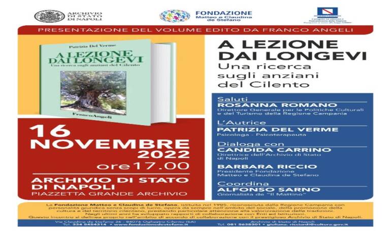 All’Archivio di Stato di Napoli si parla di Cilento e longevità