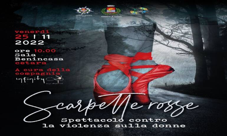 A Cetara va in scena ‘Scarpette rosse’ per dire no alla violenza sulle donne
