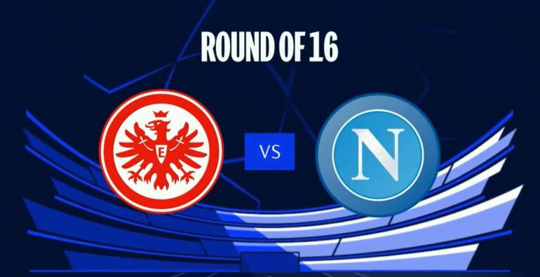 Ottavi Champions League: il Napoli trova l’Eintracht Francoforte
