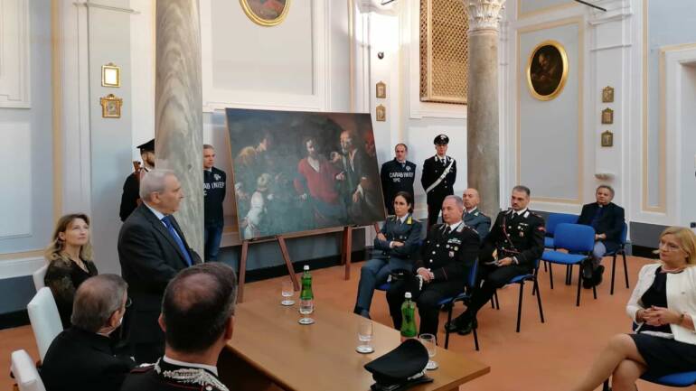 Recuperato a Firenze dipinto del ‘600 rubato a Caserta 
