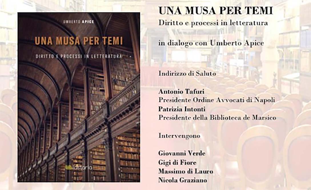 A Castel Capuano si presenta il libro di Umberto Apice