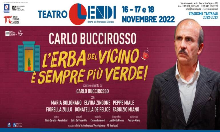 La stagione del Teatro Lendi si apre con Carlo Buccirosso
