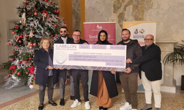 Labelon Gran Galà di Natale, 62.000 euro donati alla Fondazione Santobono Pausilipon Onlus