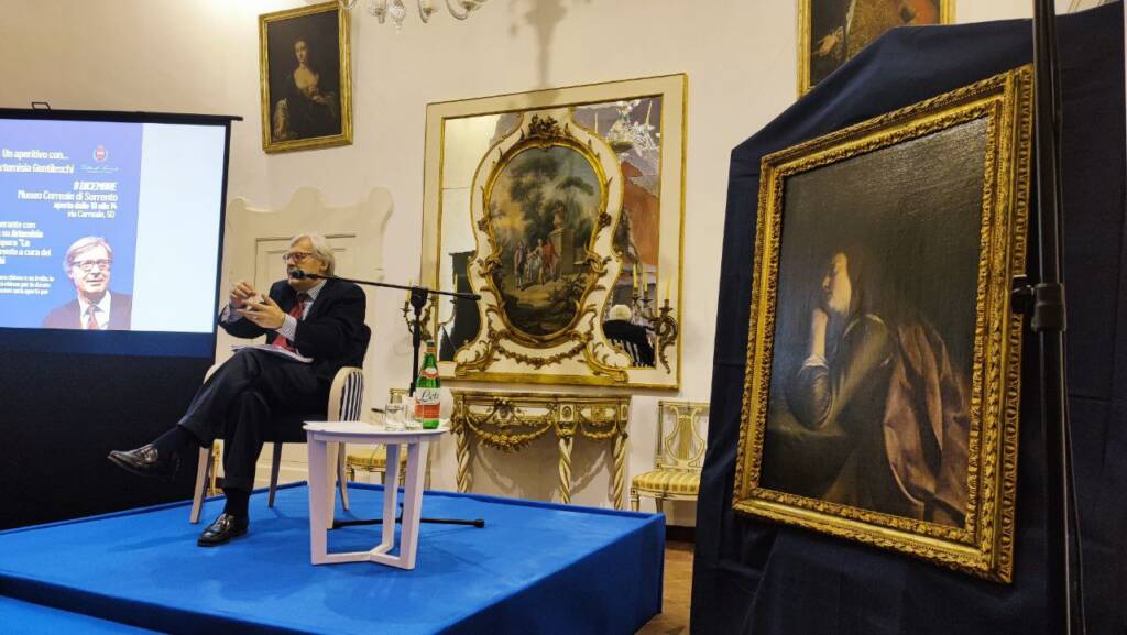 Sgarbi al Museo Correale: la Maddalena è indubbiamente opera di Artemisia Gentileschi