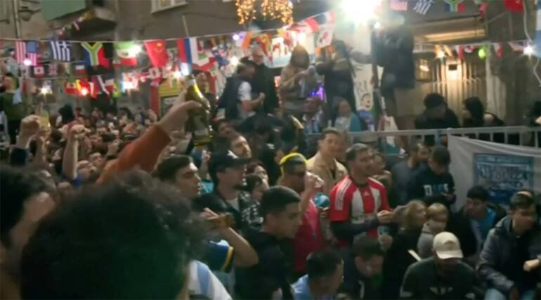 Napoli in festa per l’Argentina campione del Mondo nel nome di Diego Maradona