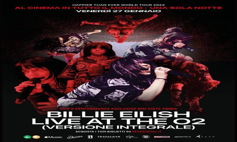 Billie Eilish arriva nei cinema della Campania con il concerto dell’O2 Arena di Londra
