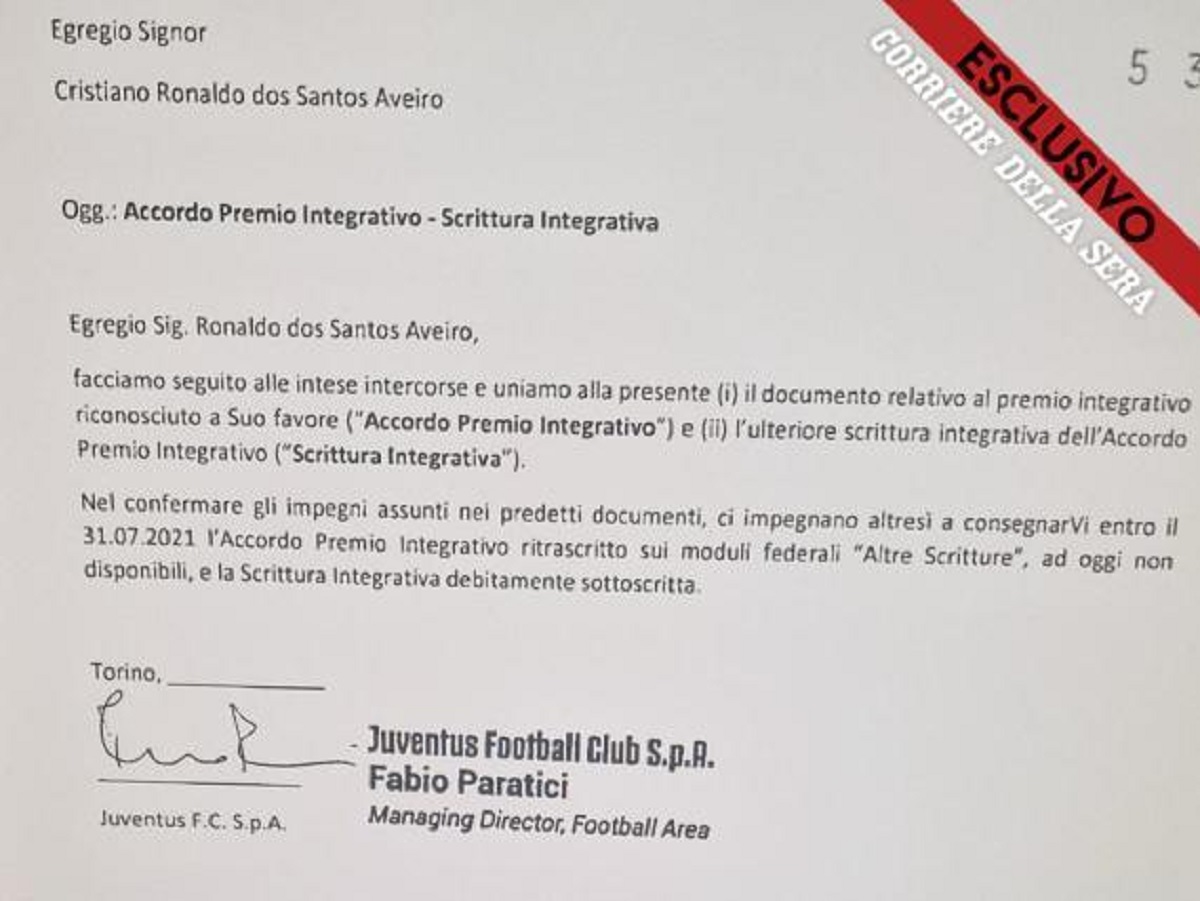 Ecco la carta Ronaldo che “inguaia la Juventus”