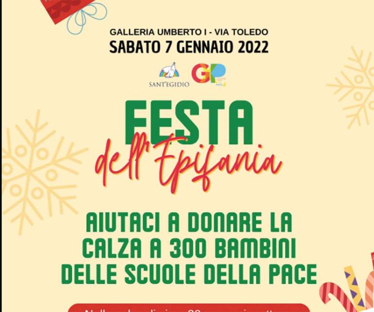 Napoli, nella Galleria Umberto I arriva la Befana per 400 bimbi