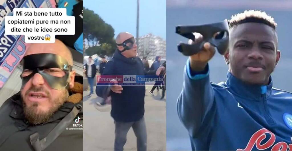 Napoli, scoppia la polemica tra i venditori della mascherina di Osimhen. Il video