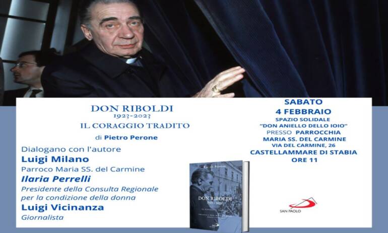 Castellammare, presentazione del libro Don Riboldi di Pietro Perone edizioni San Paolo