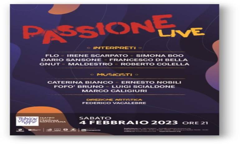Trianon Viviani, tutto esaurito per ‘Passione live’