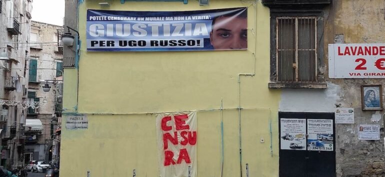 Napoli, cancellato il murale di Ugo Russo. Il comitato scrive: “Censura”