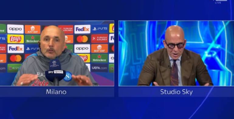Spalletti e Di Canio, lite furiosa in diretta a Sky: “Parla di Leao e della bandierina…”