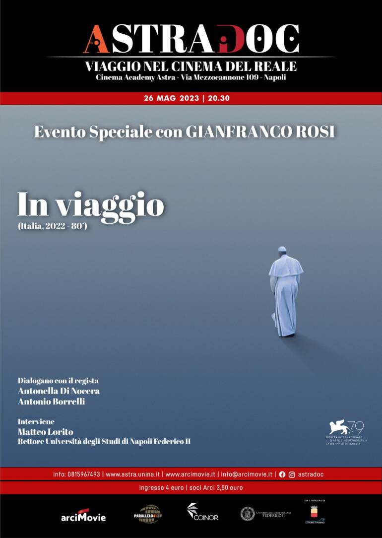AstraDoc, a Napoli evento speciale con Gianfranco Rosi per ‘In viaggio’, il documentario su Papa Francesco