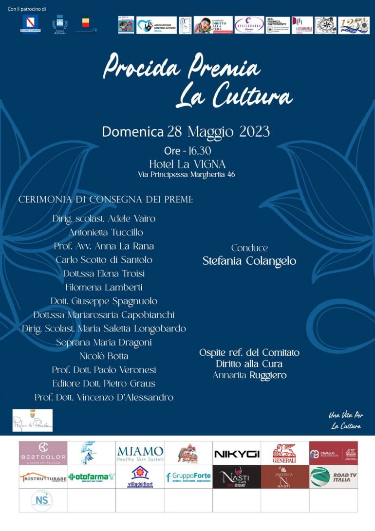 Autismo, ‘Procida Premia la Cultura 2023’ consegna riconoscimento a Carlo Scotto di Santolo per lavoro di valorizzazione dell’Isola