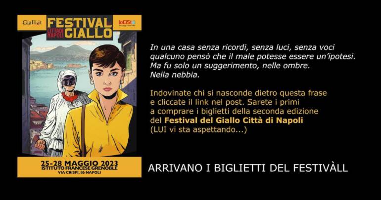 Festival del Giallo a Napoli, da De Giovanni a Carrisi