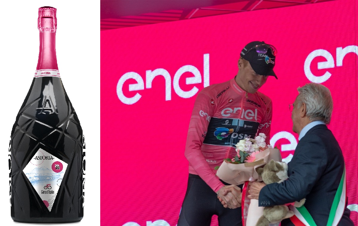 Giro d’Italia, sul podio una bottiglia speciale per omaggiare Napoli e la Campania