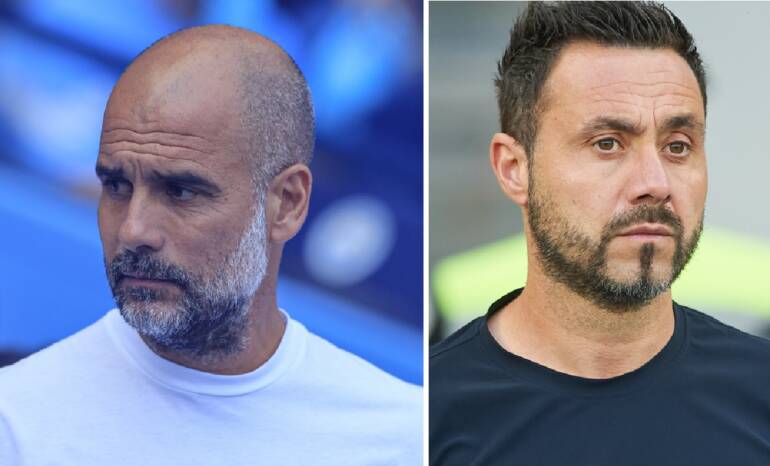 Guardiola loda De Zerbi: “Uno degli allenatori più influenti degli ultimi 20 anni”