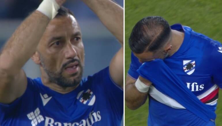 Quagliarella, addio in lacrime alla Sampdoria: saluto da brividi dei tifosi al Ferraris