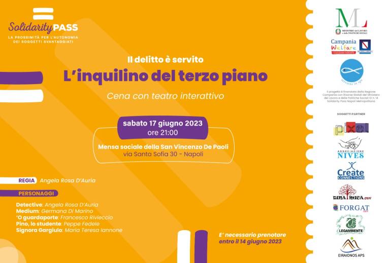 Cena con teatro interattivo: ‘L’inquilino del terzo piano’