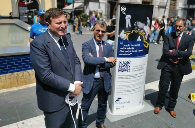 Napoli, al via campagna contro l’abbandono di mozziconi e piccoli rifiuti
