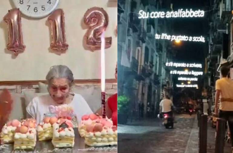 Grande festa al rione Sanità per i 112 anni di nonna Giuseppa