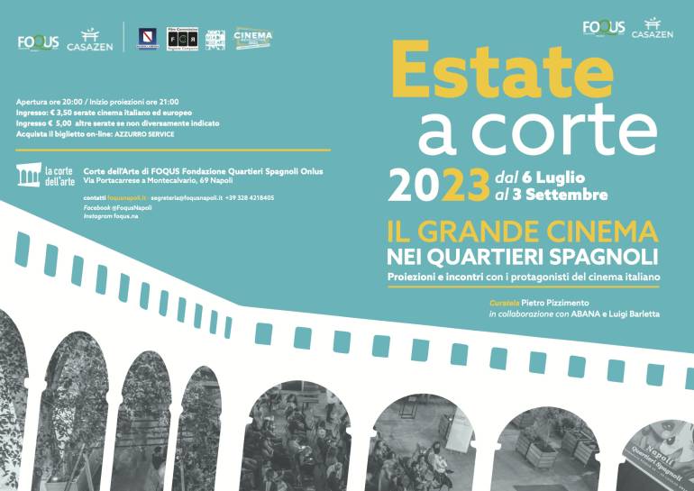 ‘Estate a Corte 2023’, il grande cinema a Foqus: la programmazione di agosto