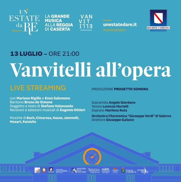‘Vanvitelli all’opera’, apre la VIII edizione di un’Estate da Re alla Reggia di Caserta