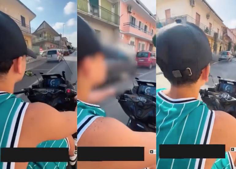 Napoli, su TikTok altro video di bimbo in sella a moto senza casco