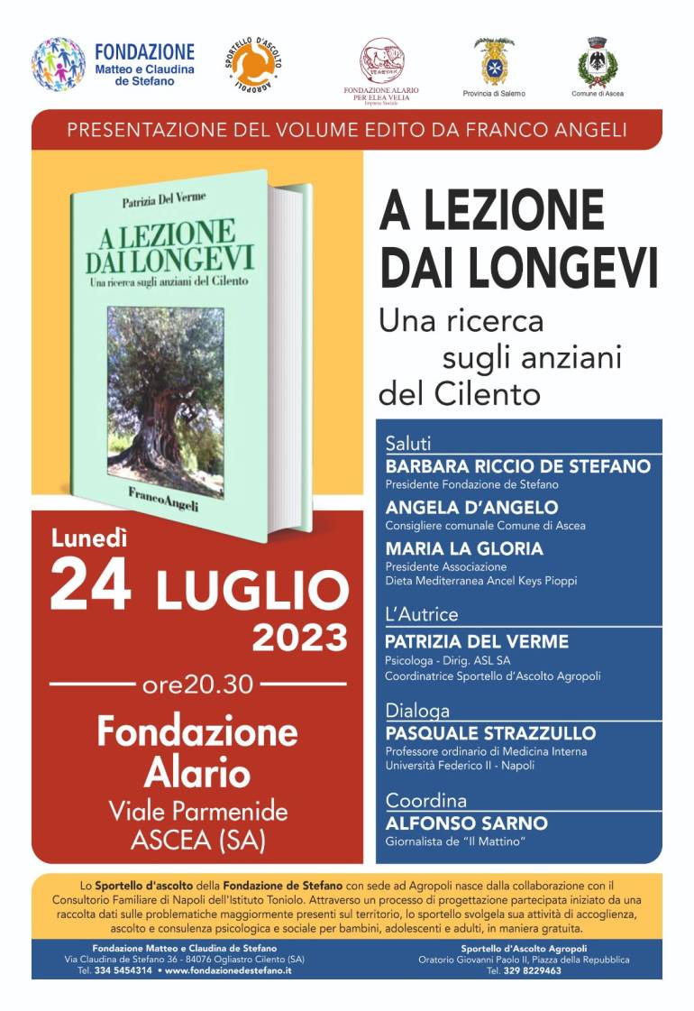 Alla fondazione Alario di Ascea si parla di Cilento, dieta mediterranea, longevità