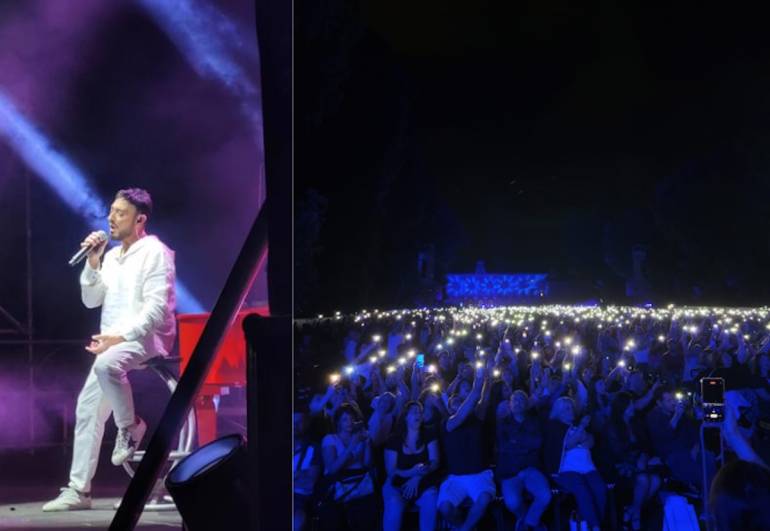 5000 persone per il concerto di Gigi Finizio alla Reggia di Portici