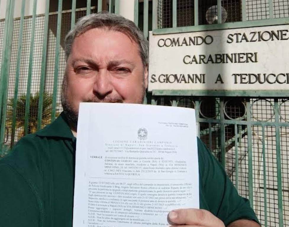 Barra, minacce di morte all’attivista Giorgio Contovas