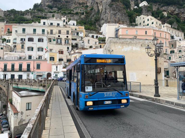 Dal 7 luglio riprende la linea di bus Amalfi-Ravello-Scala