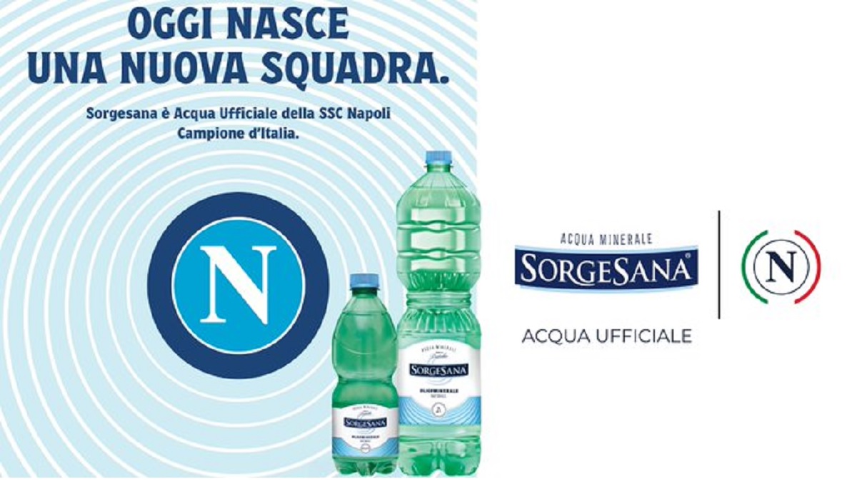 Nuova partnership per il Napoli: Sorgesana sarà “acqua ufficiale” del club