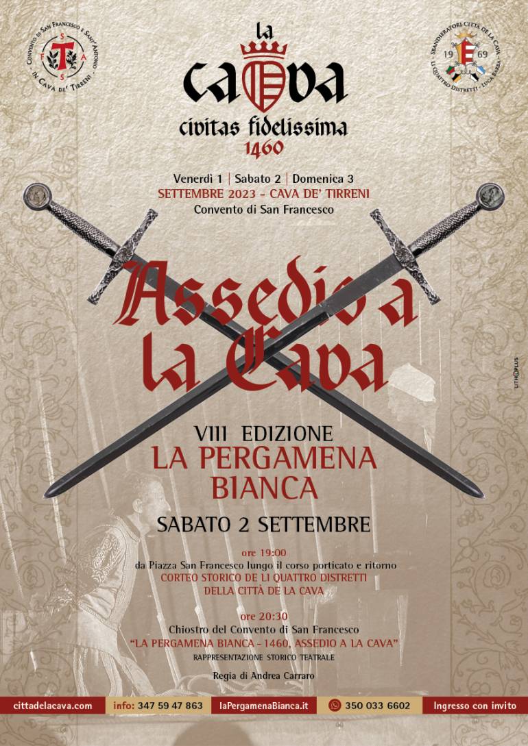 Week end medioevale a Cava de’ Tirreni con ‘La Pergamena Bianca’