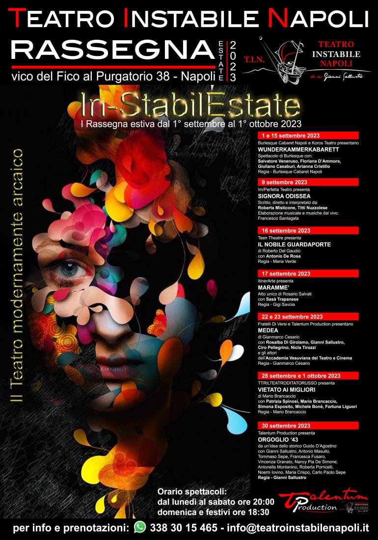Teatro Instabile Napoli ‘In -Stabilestate’, prima edizione della rassegna diretta da Gianni Sallustro