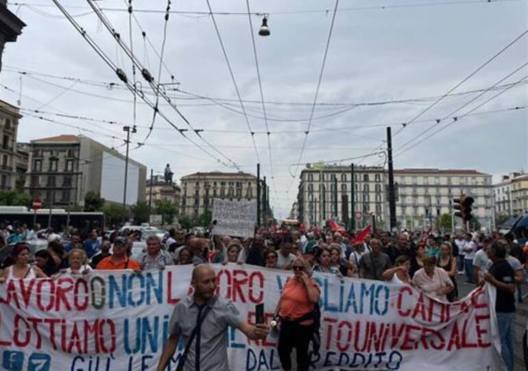 Una delegazione di ex percettori del Rdc al ministero Lavoro